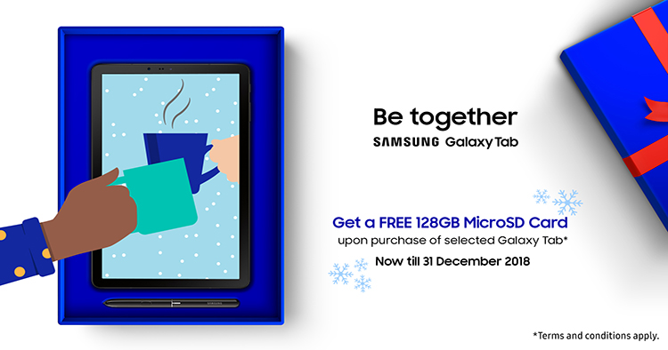 Gift a Samsung Galaxy Tab to a loved one and receive up to a 128GB MicroSD Card