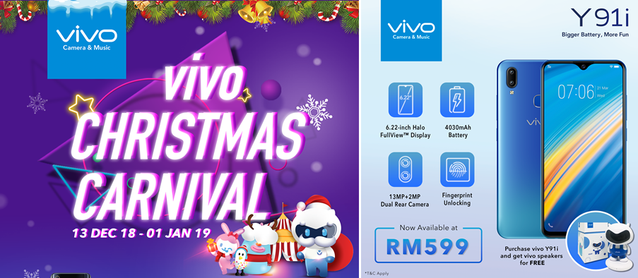 vivo Y91i with 6.22-inches display, 4030mAh battery and more coming soon on 16 December 2018 for RM599