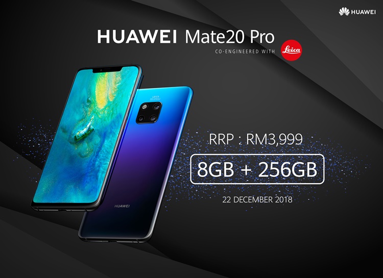 (Updated) Huawei Mate 20 Pro 8GB + 256GB announced for RM3999 + freebies
