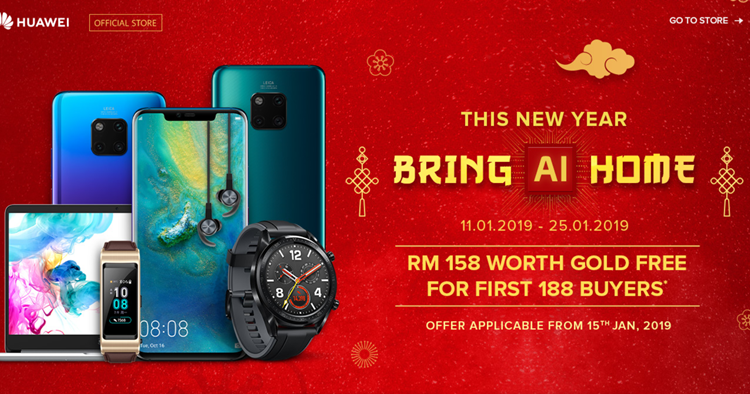 Huawei Malaysia giving a bunch of discounts and freebies on selected gadgets for Chinese New Year
