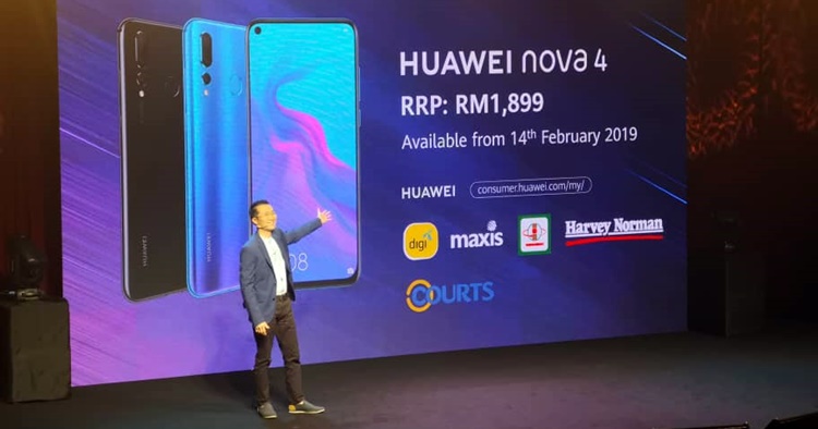 The first Huawei Punch Fullview smartphone - Nova 4 is officially available for RM1899
