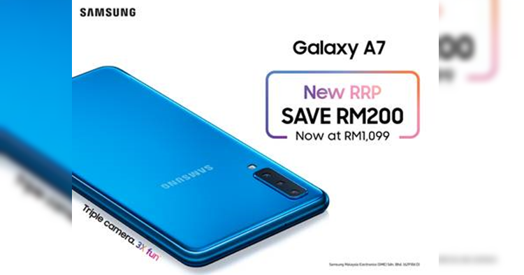 The Samsung Galaxy A7 (2018) is now RM1099!