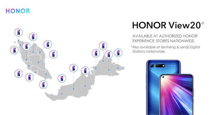 Honor's first Punch FullView Display smartphone,  the Honor View 20 is available starting from RM1999 along with free goodies