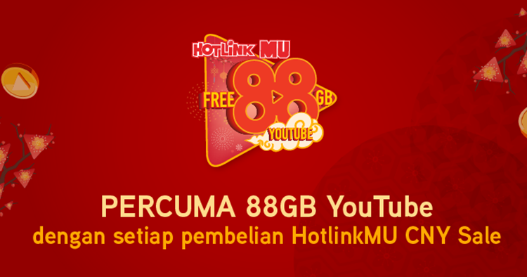 All Hotlink users can get some free 88GB data for YouTube and here's how