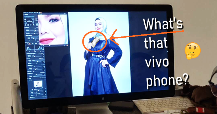 What vivo phone was Dato Sri Siti Nurhaliza holding behind the scenes?