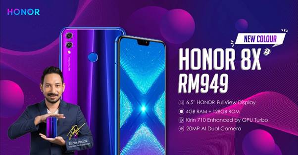 Honor 8X Phantom Blue will officially be available starting 15 February 2019