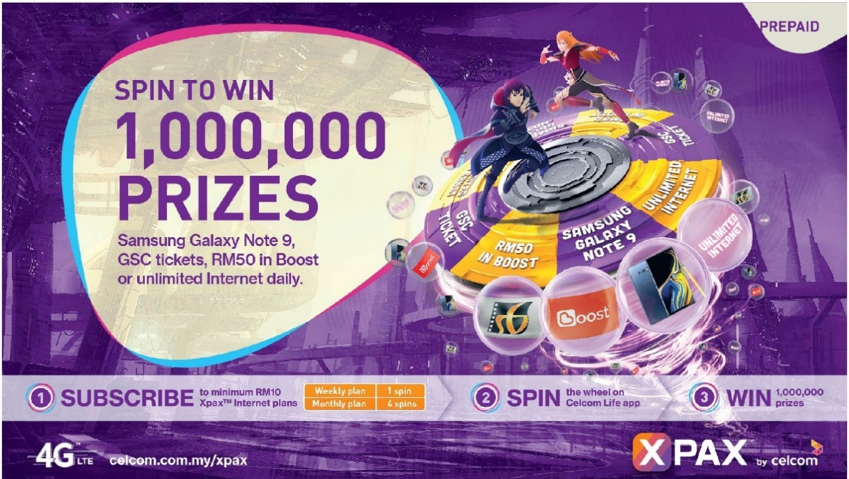 Stand a chance to win one of a million prizes with Xpax "Spin to Win" contest