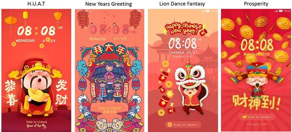 Stand a chance to win RM30 TnG reload by downloading Huawei Lunar New Year themes