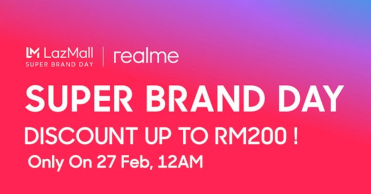 Get the Realme Smartphones from as low as RM9.90 with the Lazada X Realme Super Brand Day