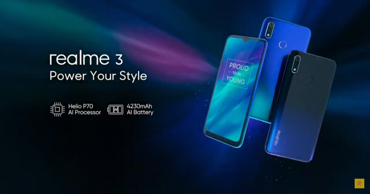Realme 3 revealed with a new MediaTek P70 chipset, 4230mAh battery and more from ~RM517