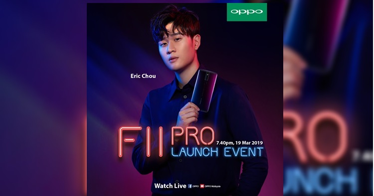 Eric Chou will be at the OPPO F11 Pro official launch