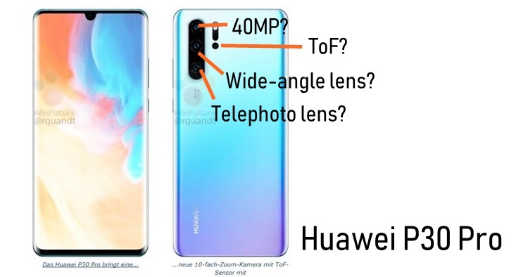 Huawei P30 Series Triple Camera Configuration Leaked With A 40mp F16 Ois Sensor Tof And 