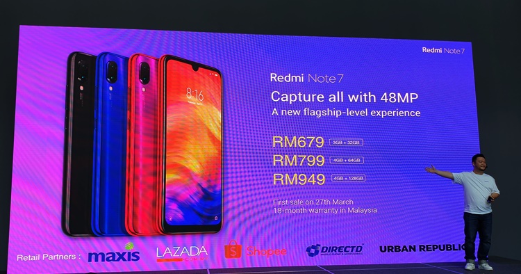 Redmi Note 7 launched in Malaysia with 48MP camera, 4000mAh battery & more priced from RM679
