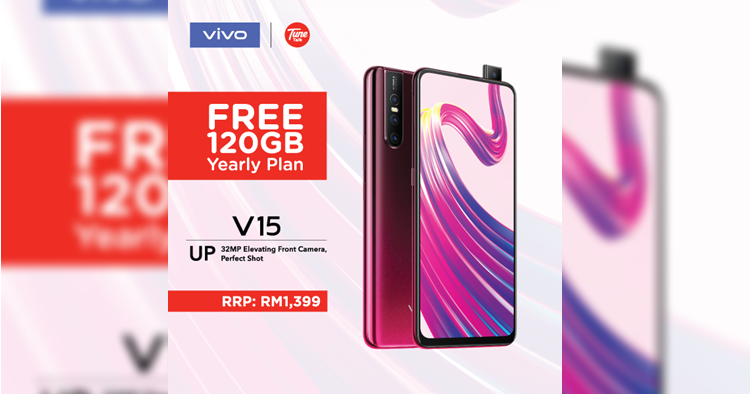 vivo V15 pre-order now on TuneTalk with a free 120GB Yearly Online Plan
