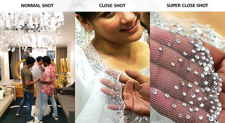 See the Huawei P30 capture even more details of Fasha Sandha's Rizman Ruzaini wedding dress
