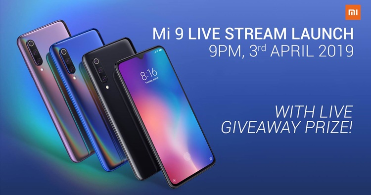 Watch the Xiaomi Mi 9 live stream and stand a chance to win the phone