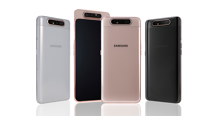 Samsung Galaxy A80 revealed with a triple sliding and rotating camera with Snapdragon 730