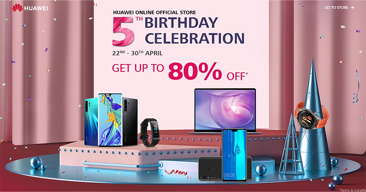 Huawei celebrates its online store's 5th birthday with discounts, free gifts and more!
