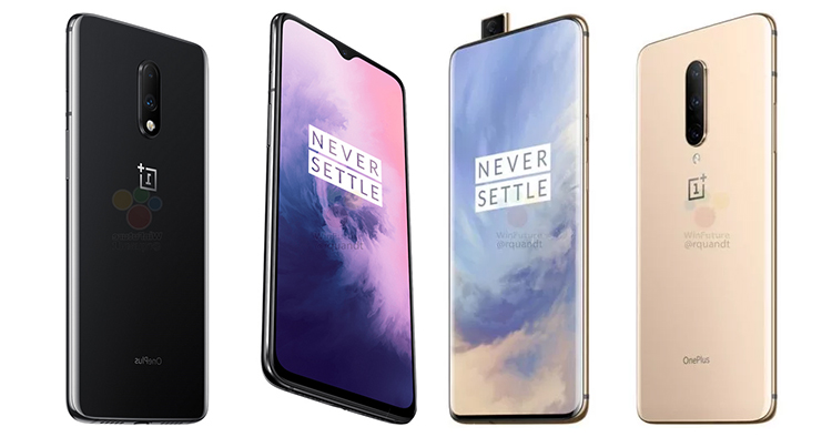 These renders show off the OnePlus 7 and OnePlus 7 Pro, OnePlus 7 front finally revealed with waterdrop notch