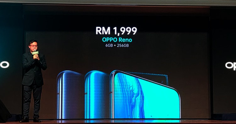 Shark Fin Pop-Up Cam OPPO Reno announced for RM1999