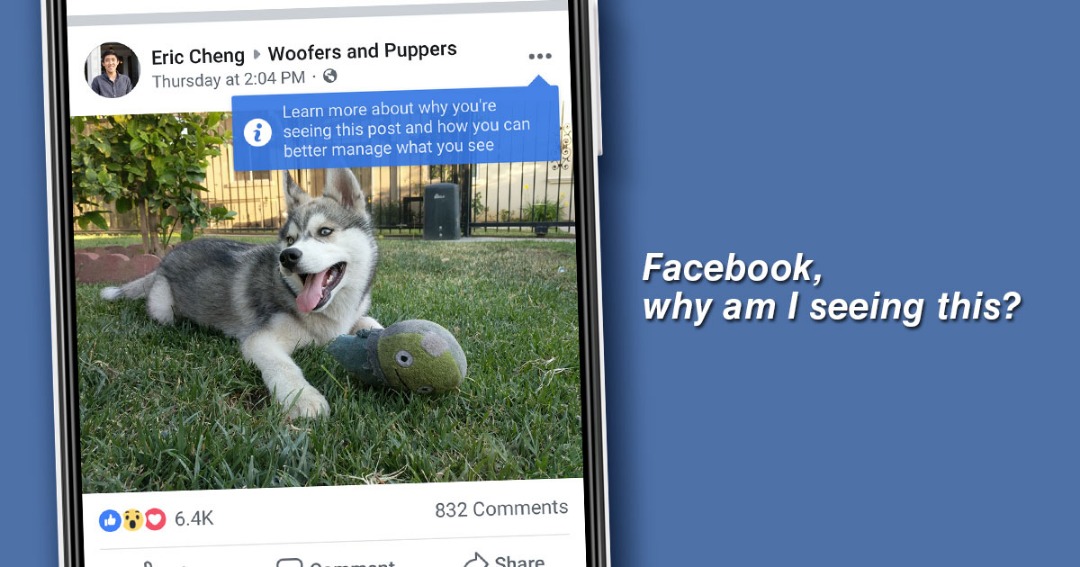 Facebook officially launches the "Why am I seeing this" help users understand their News Feed better