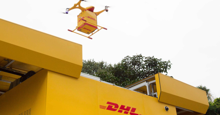 DHL launching their first drone delivery service in China, cutting down delivery time by up to 80%