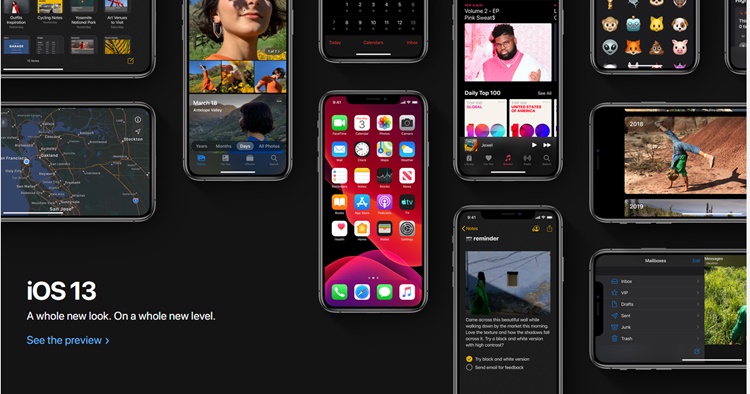 Apple previews iOS 13 with several new updates with Dark Mode, improved photo/video editing tools and more