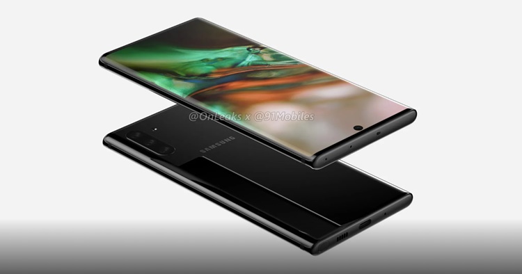 Samsung Galaxy Note 10 image renders unveiled, no more 3.5mm headphone jack