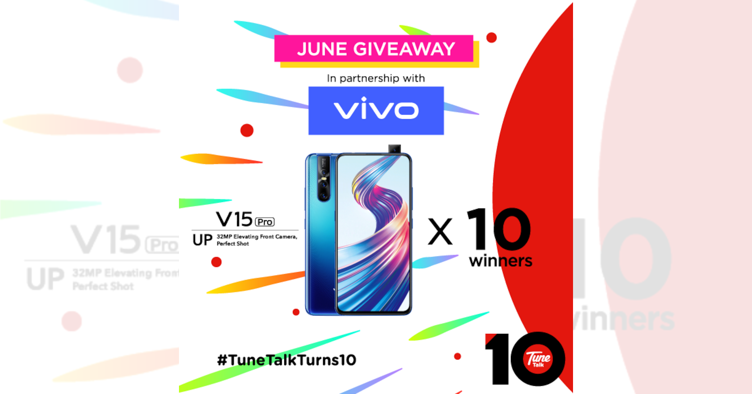 Grab one of TEN Vivo V15 Pro with Tune Talk Facebook Contest