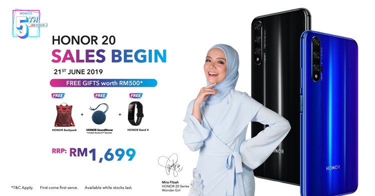 HONOR 20 finally has a launching date - 21 June 2019 for RM1699