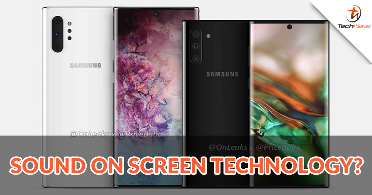 The Samsung Galaxy Note 10 may emit sound from the display with the Sound on Display technology