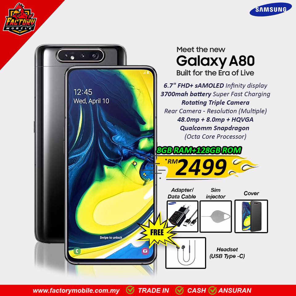 samsung a80 display price