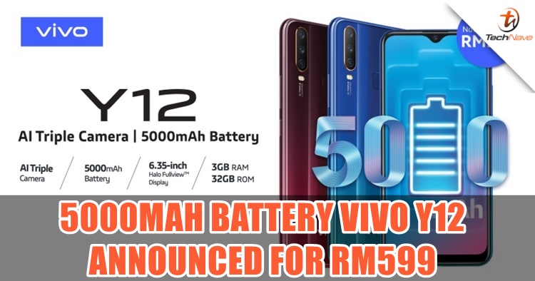 A new Vivo Y12 smartphone with 5000mAh battery is coming soon for RM599