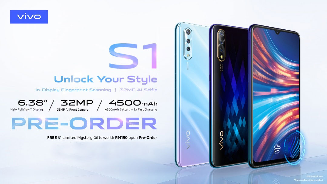 Pre-order for the Vivo S1 announced, RM1099 with exclusive freebies