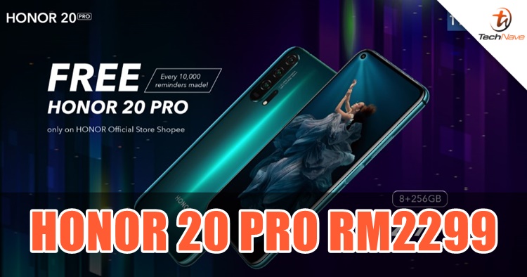 HONOR 20 Pro will officially launch in Malaysia on 15 August 2019 for RM2299