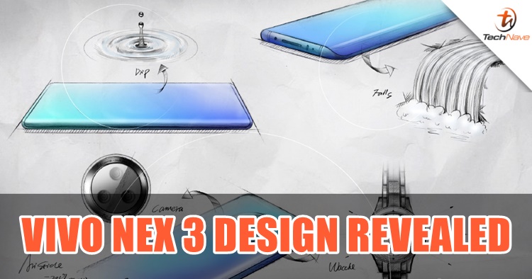 New Vivo NEX 3 sketch design reveals waterfall display, a possible under-screen camera and more