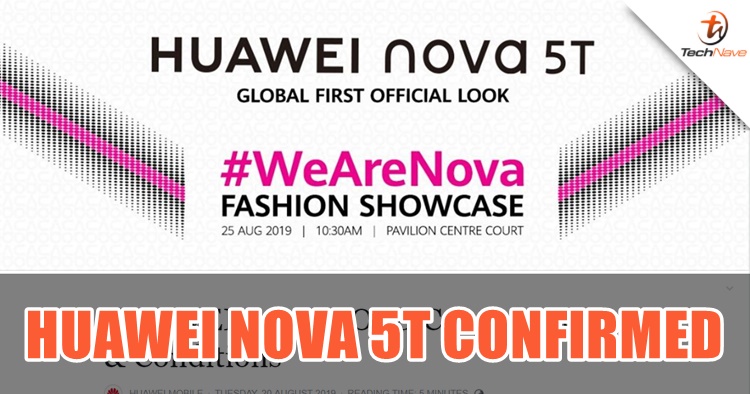 The Huawei Nova 5T will appear at the Kuala Lumpur Fashion Week 2019
