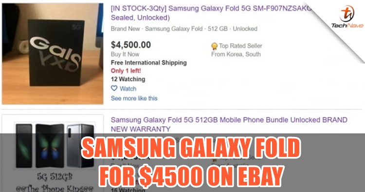 Someone is selling the Samsung Galaxy Fold 5G for ~RM16,321 on eBay