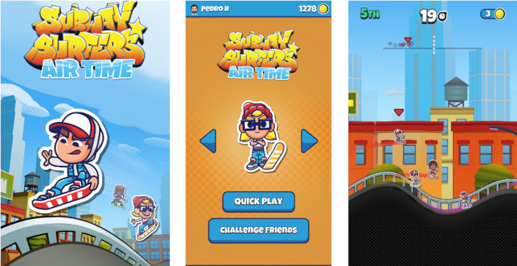 Subway Surfers Airtime é lançado com exclusividade ao Snap Games 