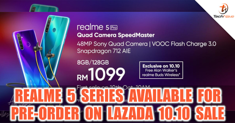 realme 5 series will be available for pre-order on LAZADA 10.10 sale starting from RM599