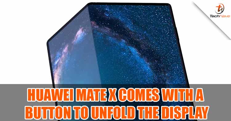 Huawei Mate X has a dedicated button to unfold the display!