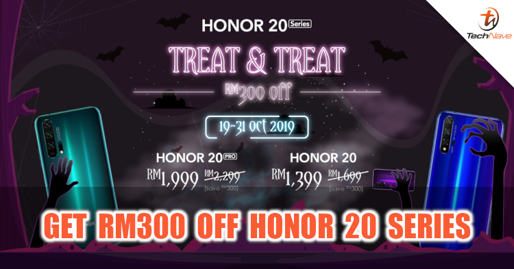 Get up to RM300 off the HONOR 20 series this Halloween with HONOR's Treat & Treat Campaign