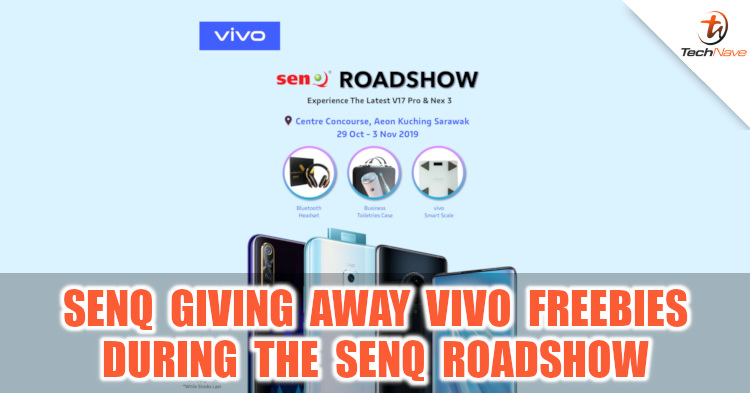 Get vivo freebies from senQ during the senQ roadshow at Aeon Kuching