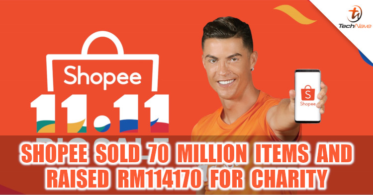 Shopee sold more than 70 million items and raised RM114170 for MAKNA during the 11.11 Big Sale