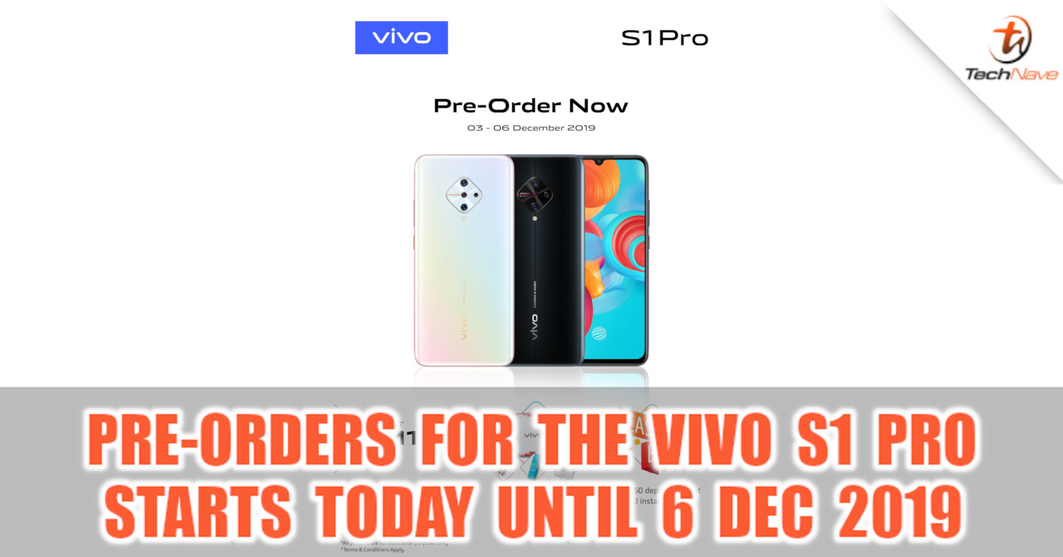 Pre-orders for the vivo S1 Pro equipped with Diamond Design back starts today