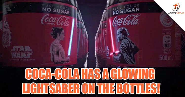 Coca-Cola has inserted an OLED illuminating lightsaber on its bottle!