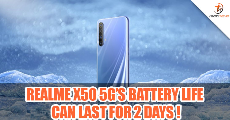 The realme X50 5G's battery life can last for 2 days of usage!