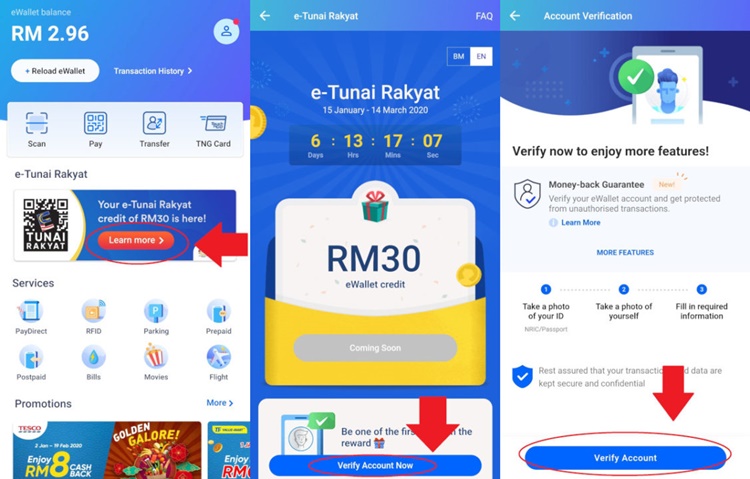 Here S How To Redeem Rm30 For Free On Grabpay Boost Touch N Go Ewallet From 15 January Onwards Technave