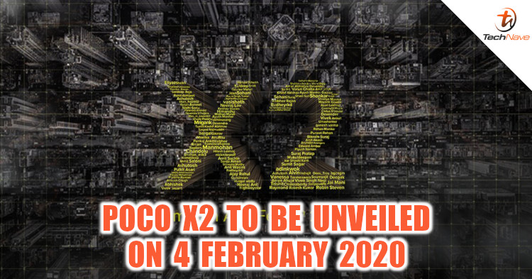 POCO X2 will be unveiled officially on 4 February 2020 in India