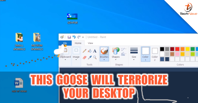 This goose will mess up your computer's desktop